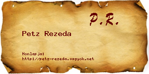 Petz Rezeda névjegykártya